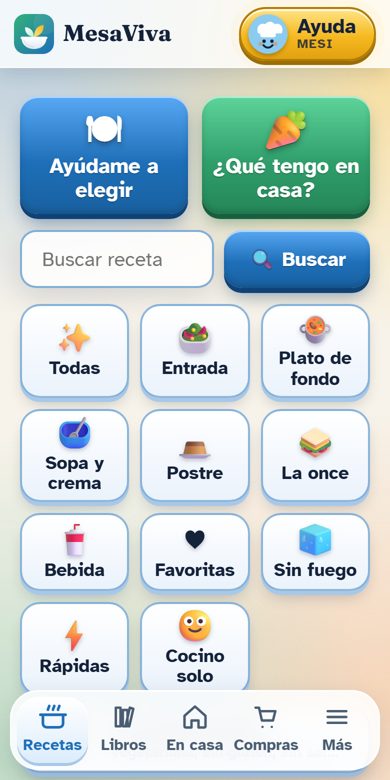 Pantalla de MesaViva